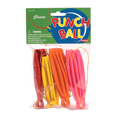 Retro Punch Balloons: 4 Pack