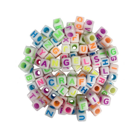 Alphabet Beads - Cube Shape (5 colors available)