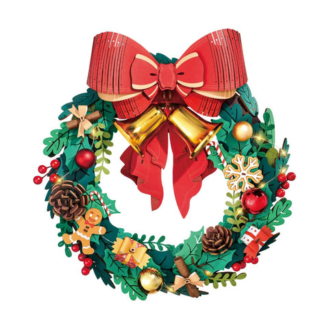 DIY Wooden Puzzle: Christmas Wreath