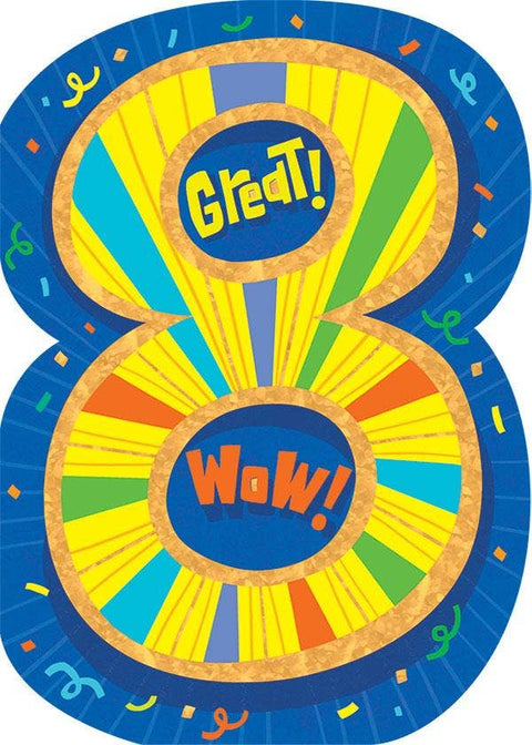 8th Birthday Foil Card