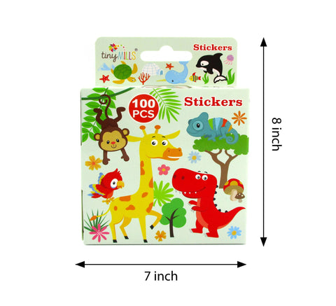 Tiny Mills Animal Stickers 100 Stickers/Dispenser