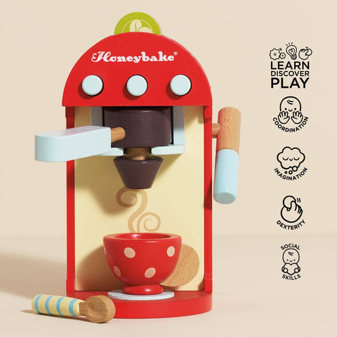 Le Toy Van Wooden Toy Coffee Machine & Pods