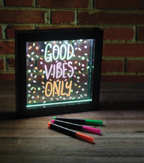 Iscream Neon Effect Frame - Good Vibes Only