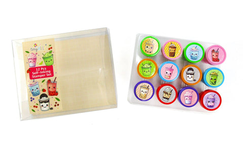 Boba Bubble Milk Tea Drinks Stamp Kit for Kids