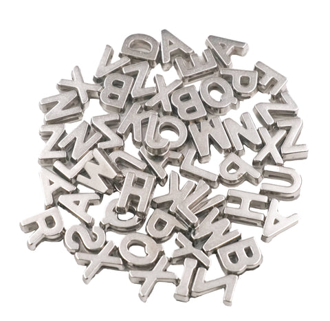 Acrylic Alphabet Silver Beads for DIY jewelry making