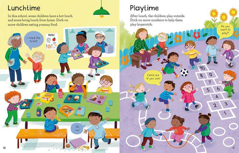 First Sticker Book Starting Kindergarten : Usborne