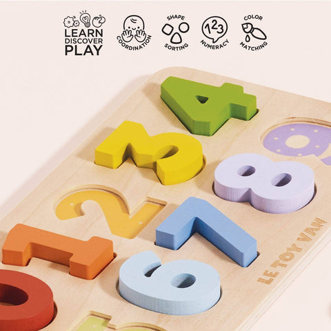 Le Toy Van Counting Wooden Numbers Shape Sorter