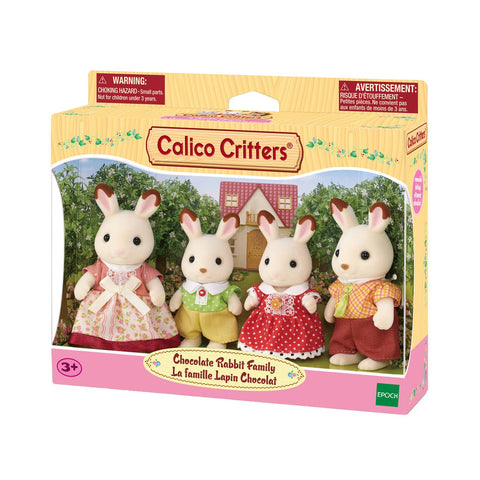 Calico Critters Set of 4 Doll Figures, White Rabbit Family, Collectible Toy