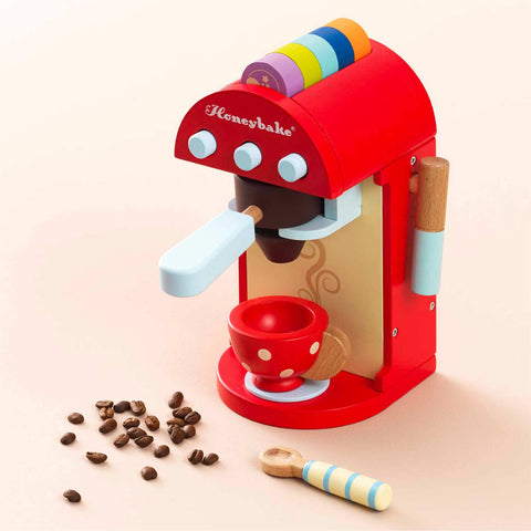 Le Toy Van Wooden Toy Coffee Machine & Pods
