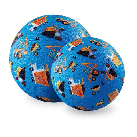 Crocodile Creek 5" Playground Ball - Blue Construction