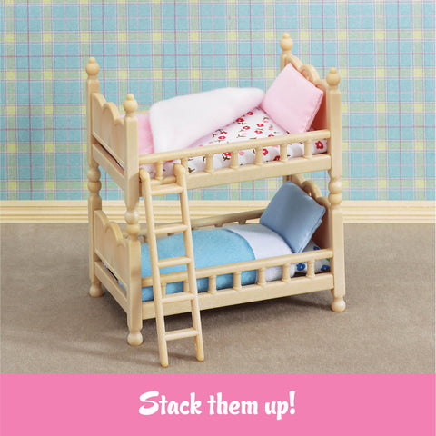 Calico Critters Dollhouse Furniture, Bunk Bed Set, Collectible Toys