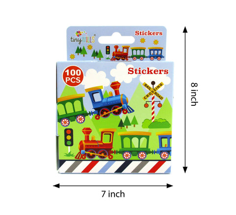 Tiny Mills Train Stickers 100 Stickers/Dispenser, Pack of 12