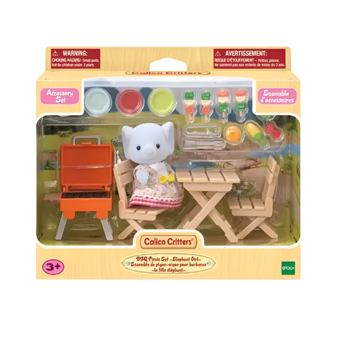 Calico Critters BBQ Picnic Set - Elephant Girl