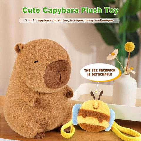 Capybara 9" With Bee backpack