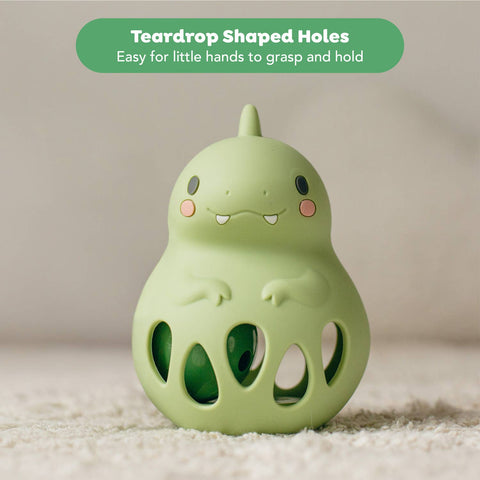 Silicone Rattle - Dino