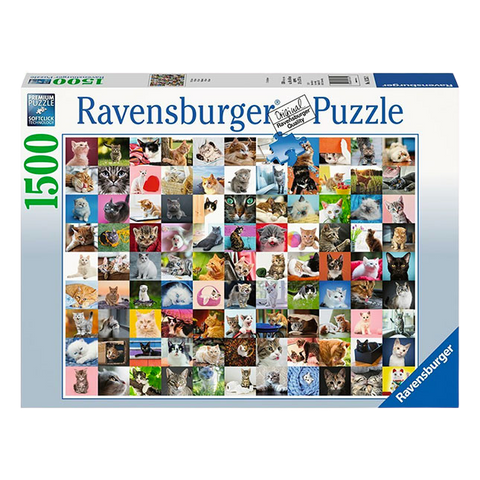 Ravensburger 99 Cats In Squares 1500 Pc Puzzle