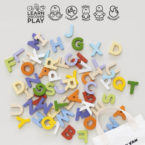 Le Toy Van Wooden Alphabet Set & Bag