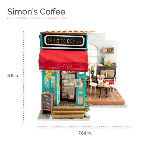 DIY Miniature House Kit: Simon's Coffee