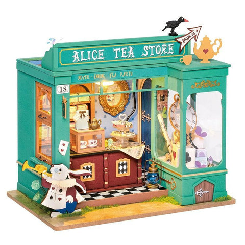 DIY Miniature House Kit: Alice's Tea Store