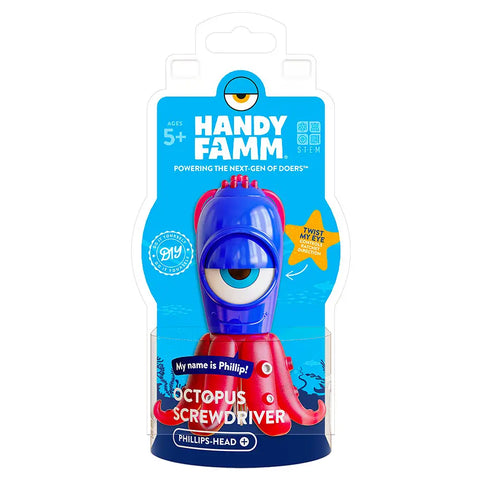 Handy Famm: Kids' Stem Starter Phillips Screwdriver - Octopus -"Ollie"