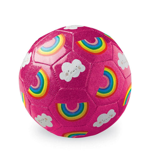 Crocodile Creek Size 3 Glitter Soccer Ball - Rainbow