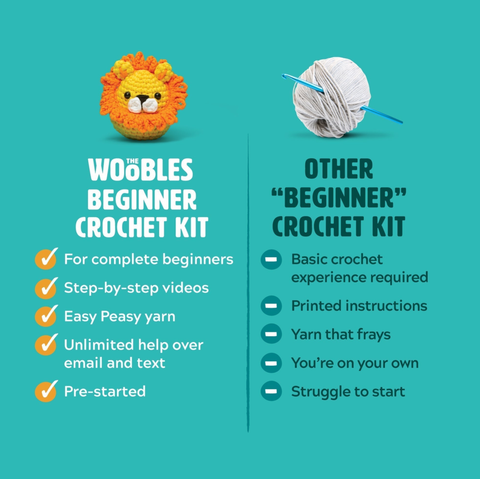 Woobles Bo the Chicken Beginner Crochet Kit