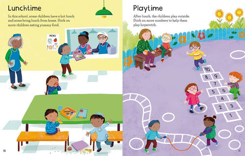 First Sticker Book Starting Kindergarten : Usborne