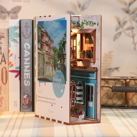 Hands Craft DIY Miniature House Book Nook Kit: Island of Love