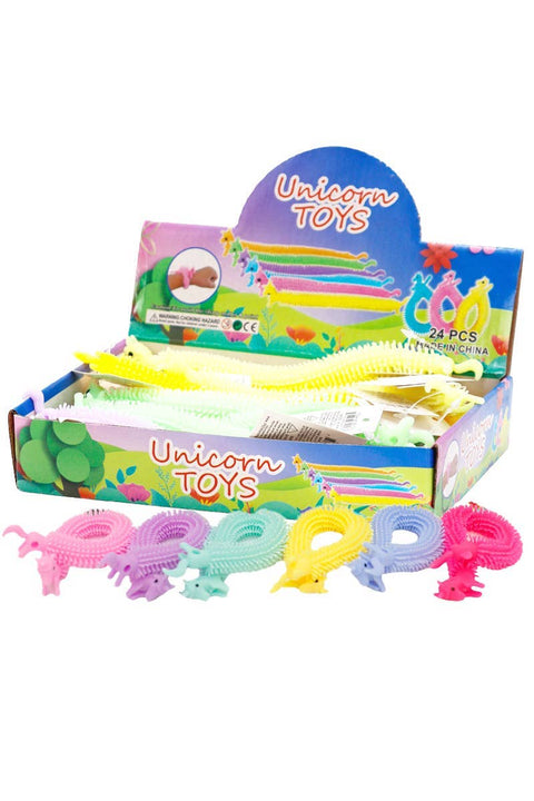 Unicorn Spiky Stretch Pull Monkey Noodle Toy