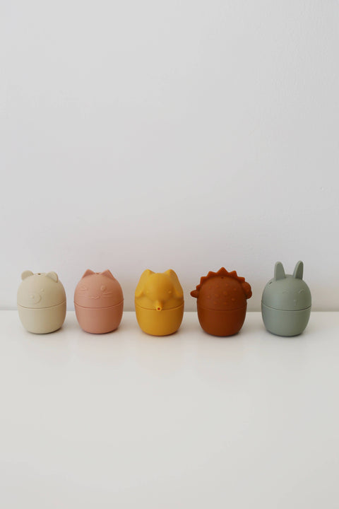 Animal Mold Free Silicone Bath Toy Set 