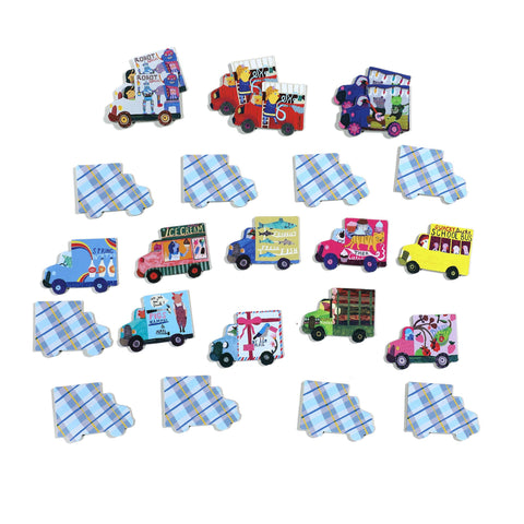 eeBoo Trucks and a Bus Little Matching Game