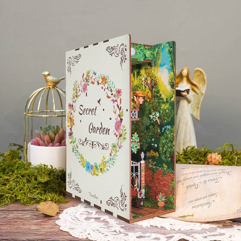Hands Craft DIY Miniature House Book Nook Kit: Secret Garden