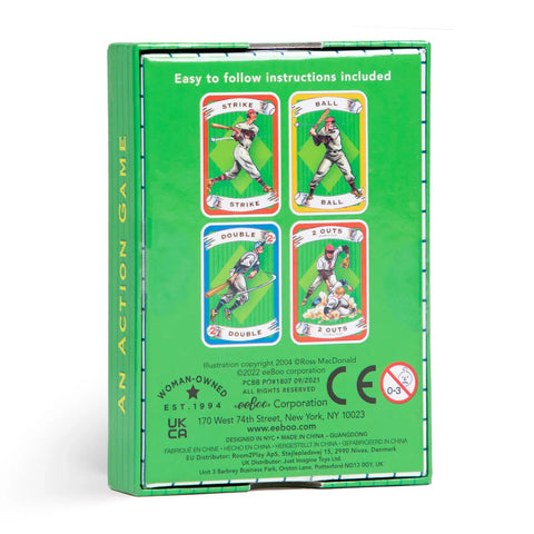 eeBoo Baseball Card Game
