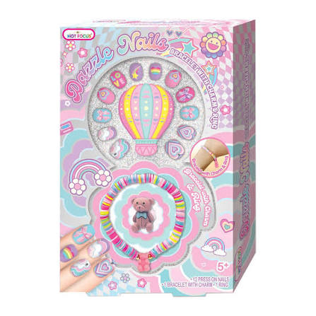 Hot Focus Dazzle Nails, Rainbow