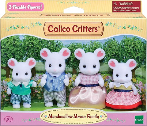 Calico Critters Marshmallow Mouse Family