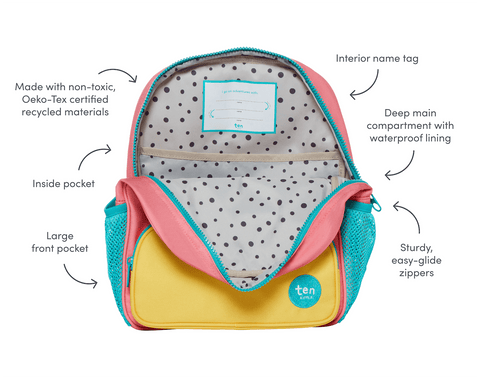 Ten Little Recycled Backpack - 12 Inch
